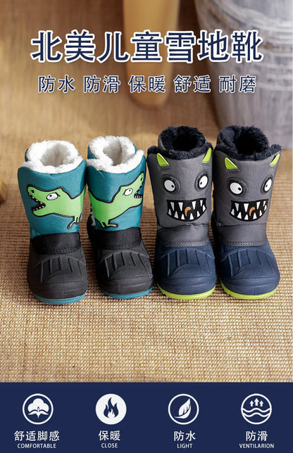 Girls Unicorn Snow Boots - Waterproof Cold Boots With Slip Resistant Sole - ZOOMNSTORE