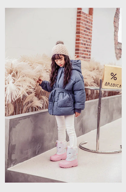 Girls Unicorn Snow Boots - Waterproof Cold Boots With Slip Resistant Sole - ZOOMNSTORE
