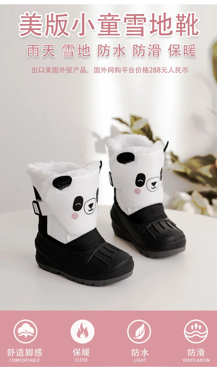 Girls Unicorn Snow Boots - Waterproof Cold Boots With Slip Resistant Sole - ZOOMNSTORE