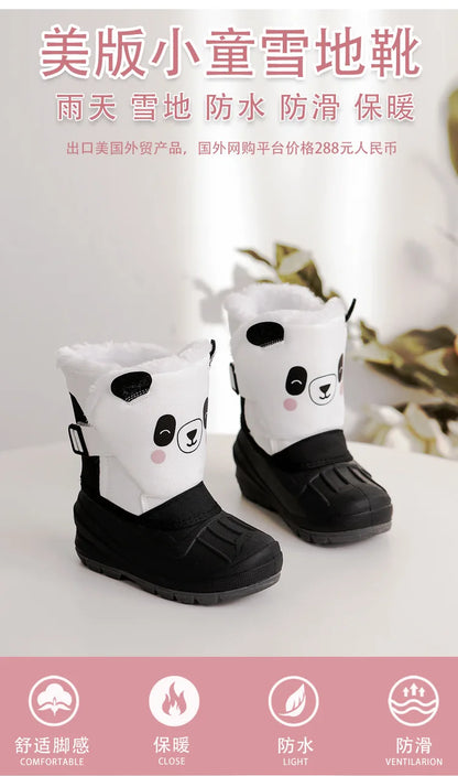 Girls Unicorn Snow Boots - Waterproof Cold Boots With Slip Resistant Sole - ZOOMNSTORE