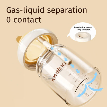 Glass Baby Bottle 160ml | Anti Choking Newborn Feeding Bottle With Slow Flow Silicone Nipple - ZOOMNSTORE