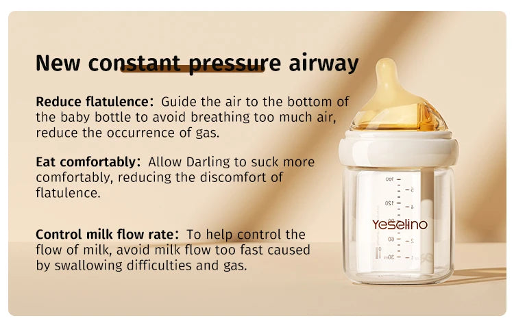 Glass Baby Bottle 160ml | Anti Choking Newborn Feeding Bottle With Slow Flow Silicone Nipple - ZOOMNSTORE