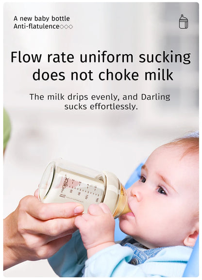 Glass Baby Bottle 160ml | Anti Choking Newborn Feeding Bottle With Slow Flow Silicone Nipple - ZOOMNSTORE