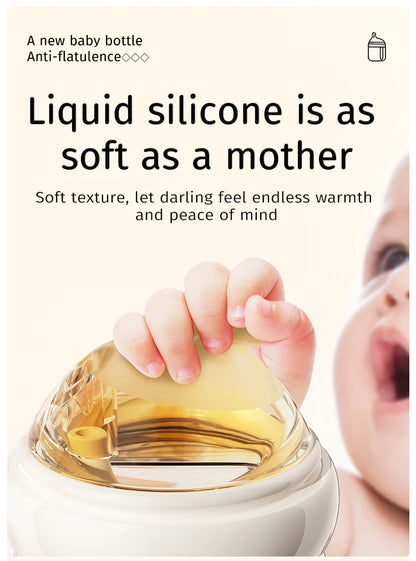 Glass Baby Bottle 160ml | Anti Choking Newborn Feeding Bottle With Slow Flow Silicone Nipple - ZOOMNSTORE