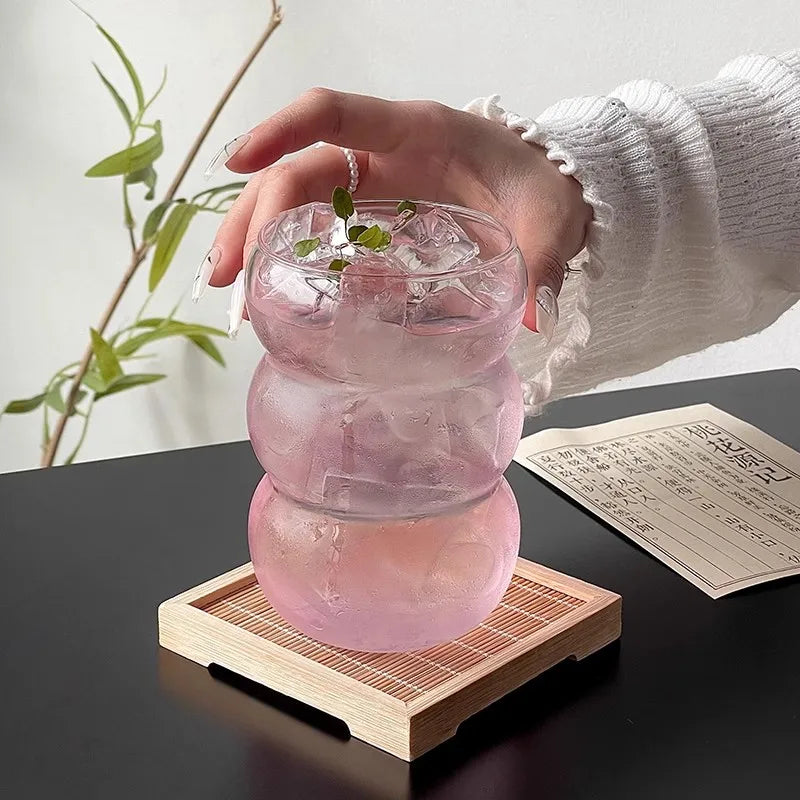 Glass Coffee Cup - 350/550ml Durable Clear Glass With Straw | Eco Friendly Drinkware Mug - ZOOMNSTORE