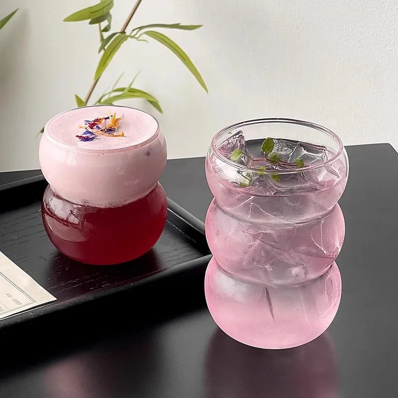 Glass Coffee Cup - 350/550ml Durable Clear Glass With Straw | Eco Friendly Drinkware Mug - ZOOMNSTORE