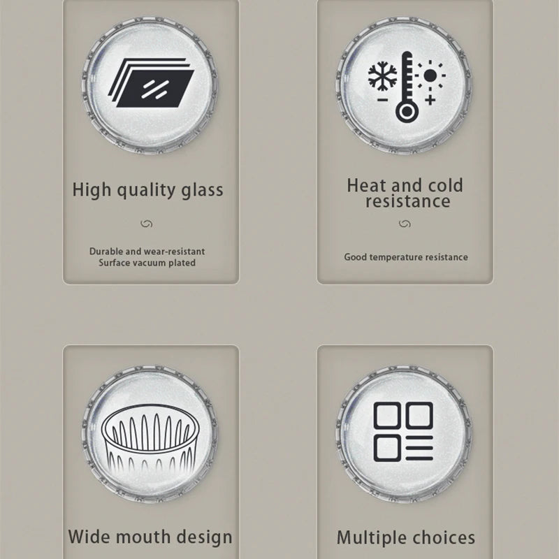 Glass Coffee Cup - MUVNA Ribbed Heat Resistant Espresso Mug, Transparent Gray - ZOOMNSTORE