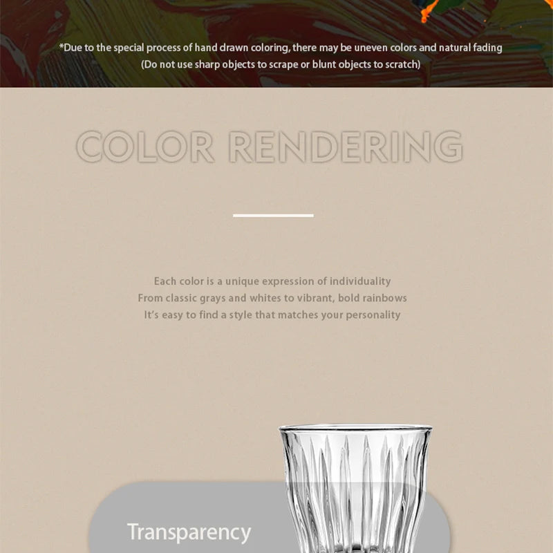 Glass Coffee Cup - MUVNA Ribbed Heat Resistant Espresso Mug, Transparent Gray - ZOOMNSTORE