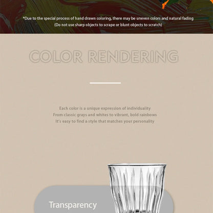 Glass Coffee Cup - MUVNA Ribbed Heat Resistant Espresso Mug, Transparent Gray - ZOOMNSTORE