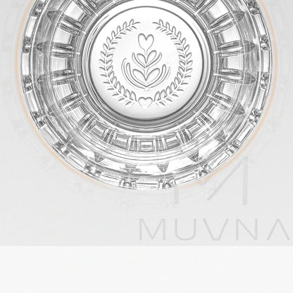 Glass Coffee Cup - MUVNA Ribbed Heat Resistant Espresso Mug, Transparent Gray - ZOOMNSTORE