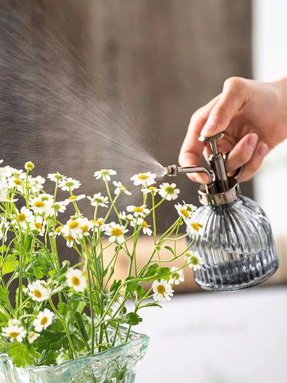 Glass Watering Can – Embossed Air Pressure Garden Spray Bottle for Plants - ZOOMNSTORE