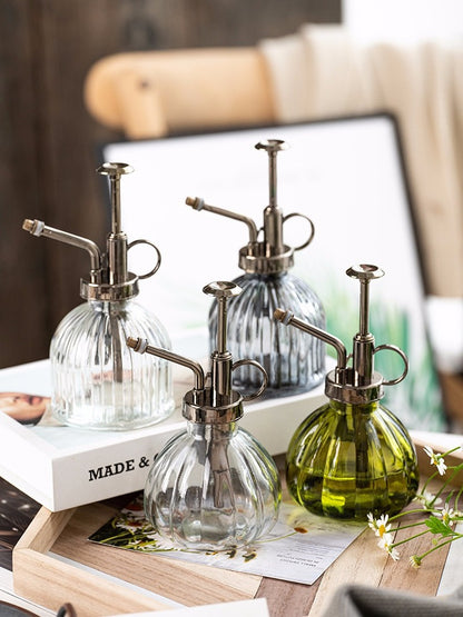 Glass Watering Can – Embossed Air Pressure Garden Spray Bottle for Plants - ZOOMNSTORE