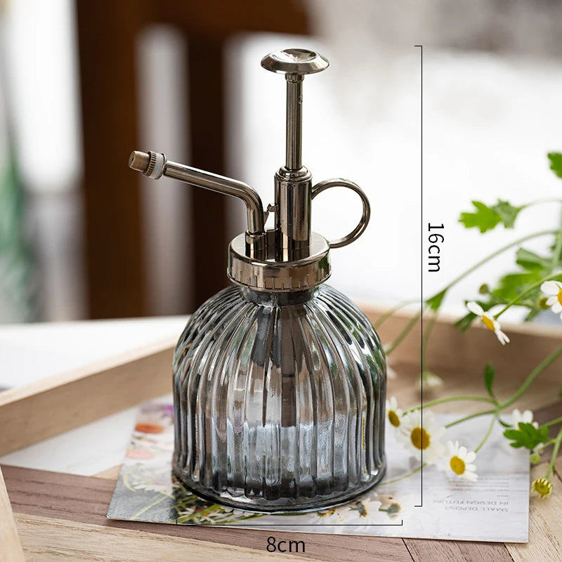 Glass Watering Can – Embossed Air Pressure Garden Spray Bottle for Plants - ZOOMNSTORE