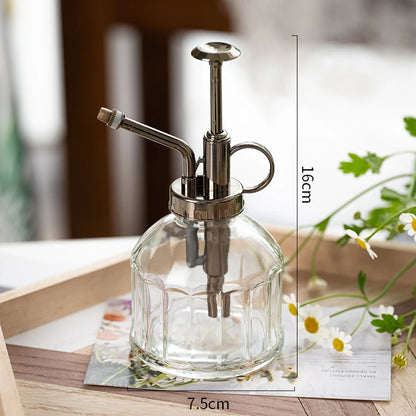 Glass Watering Can – Embossed Air Pressure Garden Spray Bottle for Plants - ZOOMNSTORE