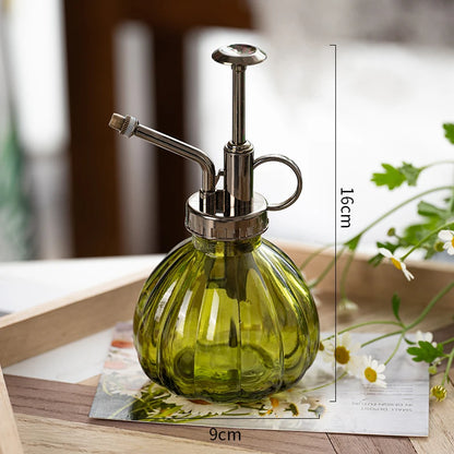 Glass Watering Can – Embossed Air Pressure Garden Spray Bottle for Plants - ZOOMNSTORE