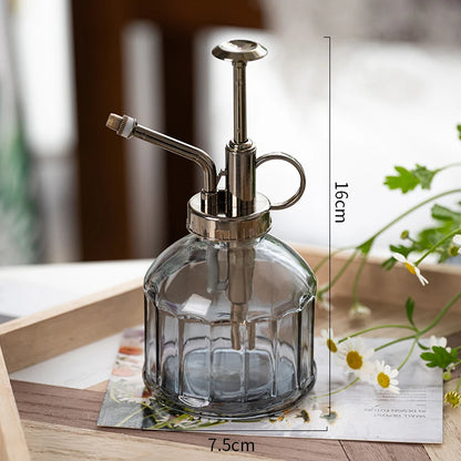 Glass Watering Can – Embossed Air Pressure Garden Spray Bottle for Plants - ZOOMNSTORE