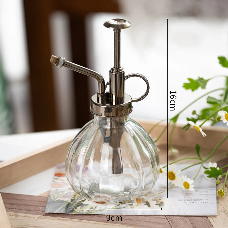 Glass Watering Can – Embossed Air Pressure Garden Spray Bottle for Plants - ZOOMNSTORE