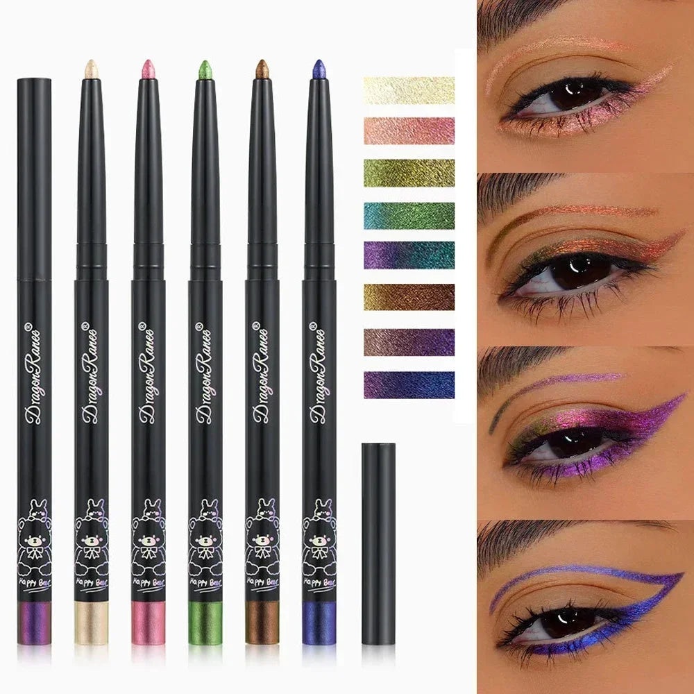 Glitter Aurora Eyeliner - Waterproof Gel Liner Pen | Long Lasting Multi Chrome Metallic - ZOOMNSTORE