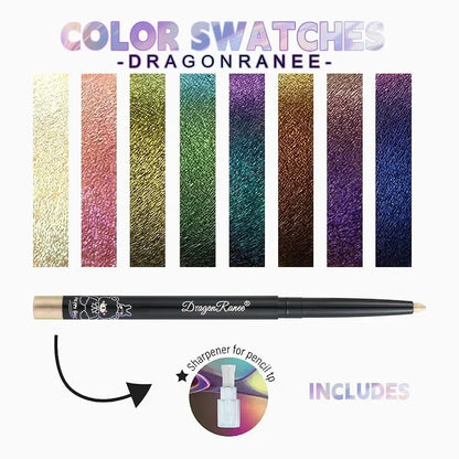 Glitter Aurora Eyeliner - Waterproof Gel Liner Pen | Long Lasting Multi Chrome Metallic - ZOOMNSTORE