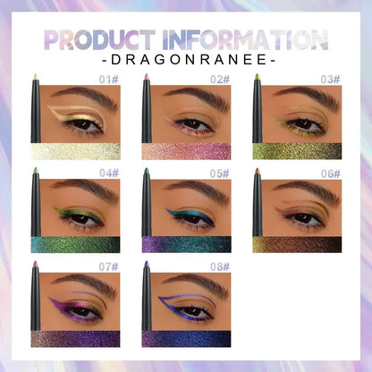 Glitter Aurora Eyeliner - Waterproof Gel Liner Pen | Long Lasting Multi Chrome Metallic - ZOOMNSTORE