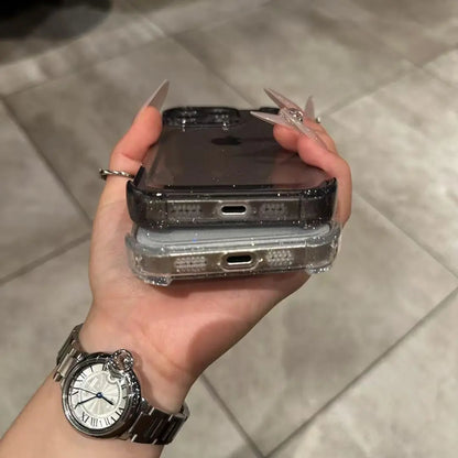 Glitter Clear Case for iPhone 11-17 Pro Max XS XR - Soft Silicone Bumper Cover - ZOOMNSTORE