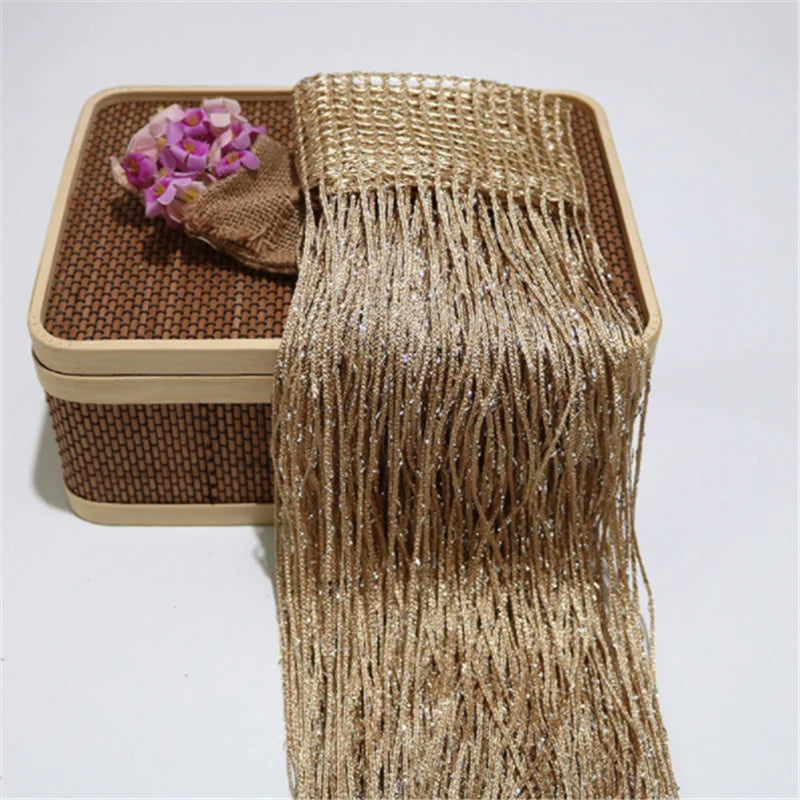 Silver Glitter String Curtain - Shiny Tassel Door Valance for Home Decoration - ZOOMNSTORE