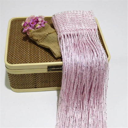 Silver Glitter String Curtain - Shiny Tassel Door Valance for Home Decoration - ZOOMNSTORE