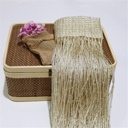Silver Glitter String Curtain - Shiny Tassel Door Valance for Home Decoration - ZOOMNSTORE