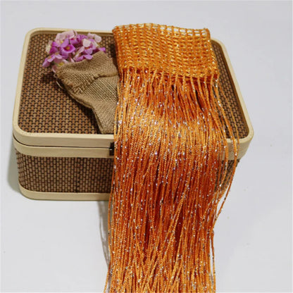 Silver Glitter String Curtain - Shiny Tassel Door Valance for Home Decoration - ZOOMNSTORE