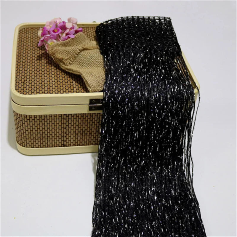 Silver Glitter String Curtain - Shiny Tassel Door Valance for Home Decoration - ZOOMNSTORE