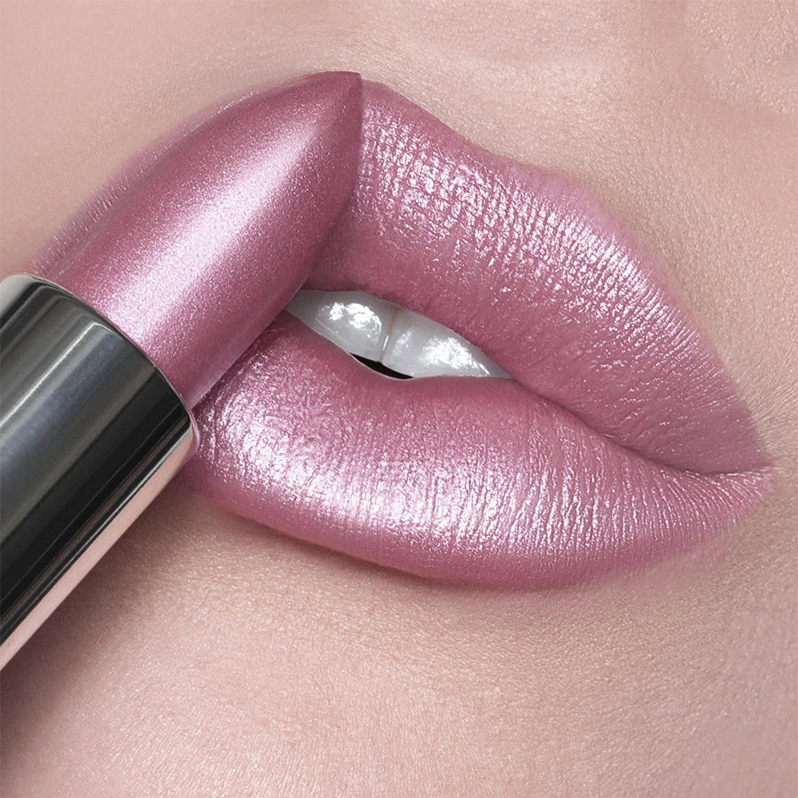 Bold Metallic Glitter Lipstick - Long Lasting Pearlescent Lip Tint - ZOOMNSTORE