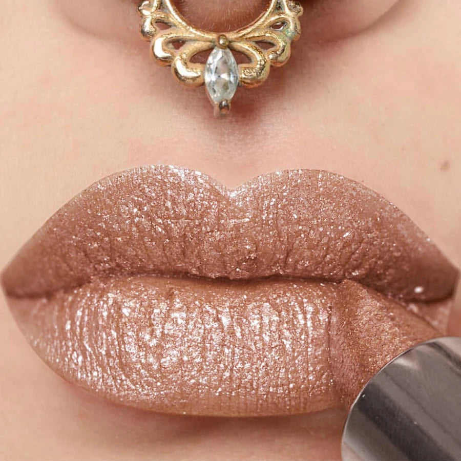 Bold Metallic Glitter Lipstick - Long Lasting Pearlescent Lip Tint - ZOOMNSTORE