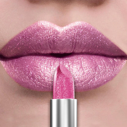 Bold Metallic Glitter Lipstick - Long Lasting Pearlescent Lip Tint - ZOOMNSTORE