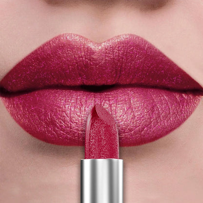 Bold Metallic Glitter Lipstick - Long Lasting Pearlescent Lip Tint - ZOOMNSTORE