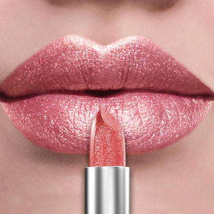 Bold Metallic Glitter Lipstick - Long Lasting Pearlescent Lip Tint - ZOOMNSTORE