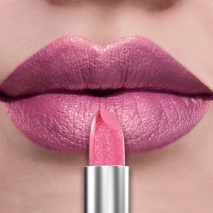 Bold Metallic Glitter Lipstick - Long Lasting Pearlescent Lip Tint - ZOOMNSTORE