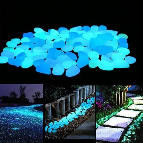 Glow in The Dark Pebbles - Luminous Stones for Outdoor Decor and Fish Tanks - ZOOMNSTORE