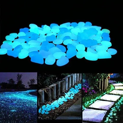 Glow in The Dark Pebbles - Luminous Stones for Outdoor Decor and Fish Tanks - ZOOMNSTORE