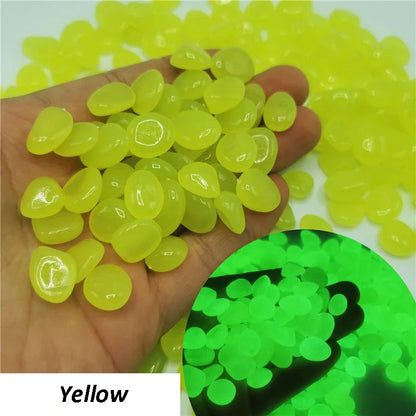 Glow in The Dark Pebbles - Luminous Stones for Outdoor Decor and Fish Tanks - ZOOMNSTORE