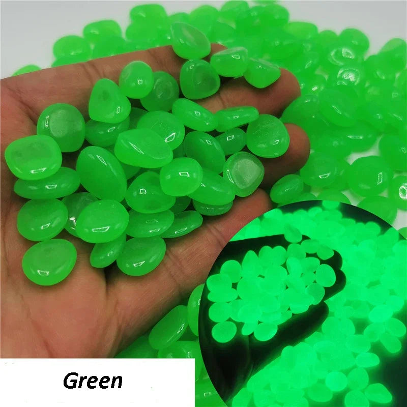 Glow in The Dark Pebbles - Luminous Stones for Outdoor Decor and Fish Tanks - ZOOMNSTORE