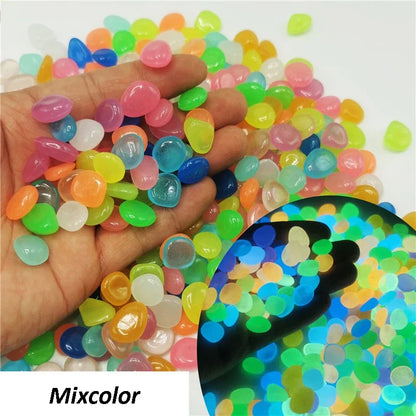 Glow in The Dark Pebbles - Luminous Stones for Outdoor Decor and Fish Tanks - ZOOMNSTORE