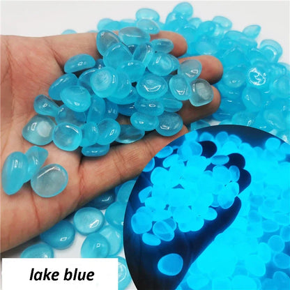 Glow in The Dark Pebbles - Luminous Stones for Outdoor Decor and Fish Tanks - ZOOMNSTORE