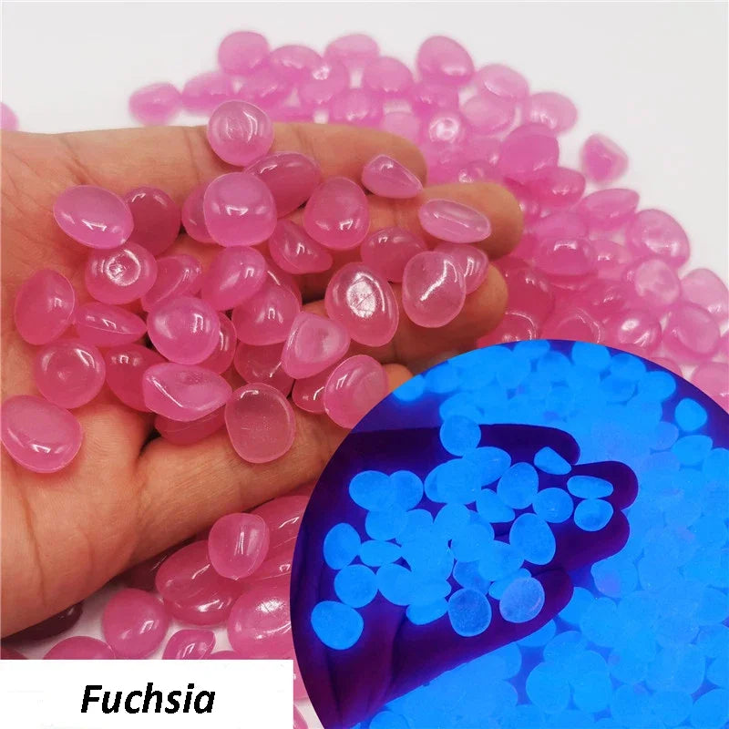 Glow in The Dark Pebbles - Luminous Stones for Outdoor Decor and Fish Tanks - ZOOMNSTORE