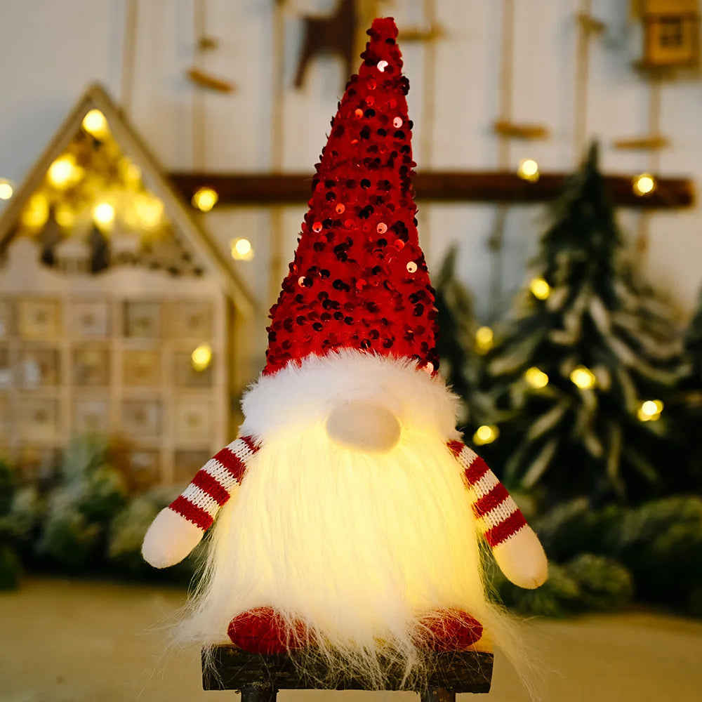 Glowing Gnome Doll - Christmas Tree Night Light Decoration 30cm - ZOOMNSTORE