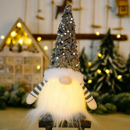 Glowing Gnome Doll - Christmas Tree Night Light Decoration 30cm - ZOOMNSTORE