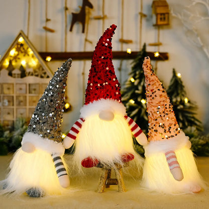 Glowing Gnome Doll - Christmas Tree Night Light Decoration 30cm - ZOOMNSTORE