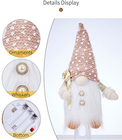 Glowing Gnome Doll - Christmas Tree Night Light Decoration 30cm - ZOOMNSTORE