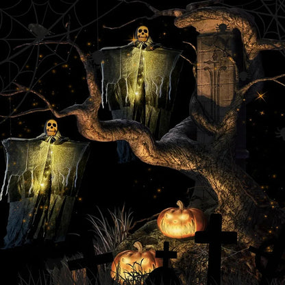 Glowing Skull Skeleton Ghost - Halloween Outdoor Decoration Prop 2025 - ZOOMNSTORE