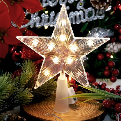 Glowing Star Ornament – 15cm Xmas Pendant Accessory for Christmas Tree Decoration - ZOOMNSTORE