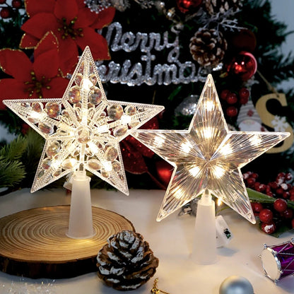 Glowing Star Ornament – 15cm Xmas Pendant Accessory for Christmas Tree Decoration - ZOOMNSTORE